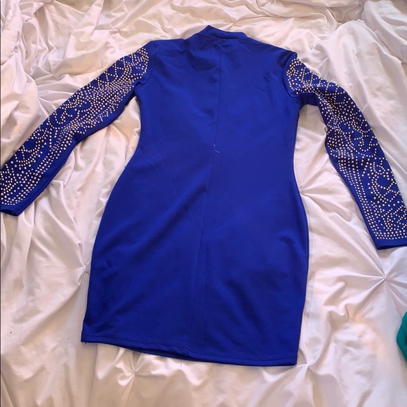 Royal blue studded dress - Picture 2 of 2